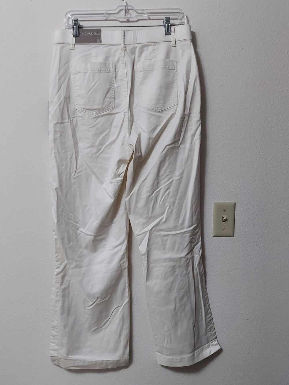 NWT Soft Surroundings Arcadia Wide Leg Pants Ivory Pearl Size Medium - Picture 2 of 11